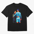 Cristiano Ronaldo & Messi Wpap Art Oversized T-Shirt Show Up for the Glory of Global Football Passion for FIFA World Cup 2026, Centered on CR7, Netherlands, Football Passion, Legendary Performances, Festival Vibes and Supporter Community; Perfect