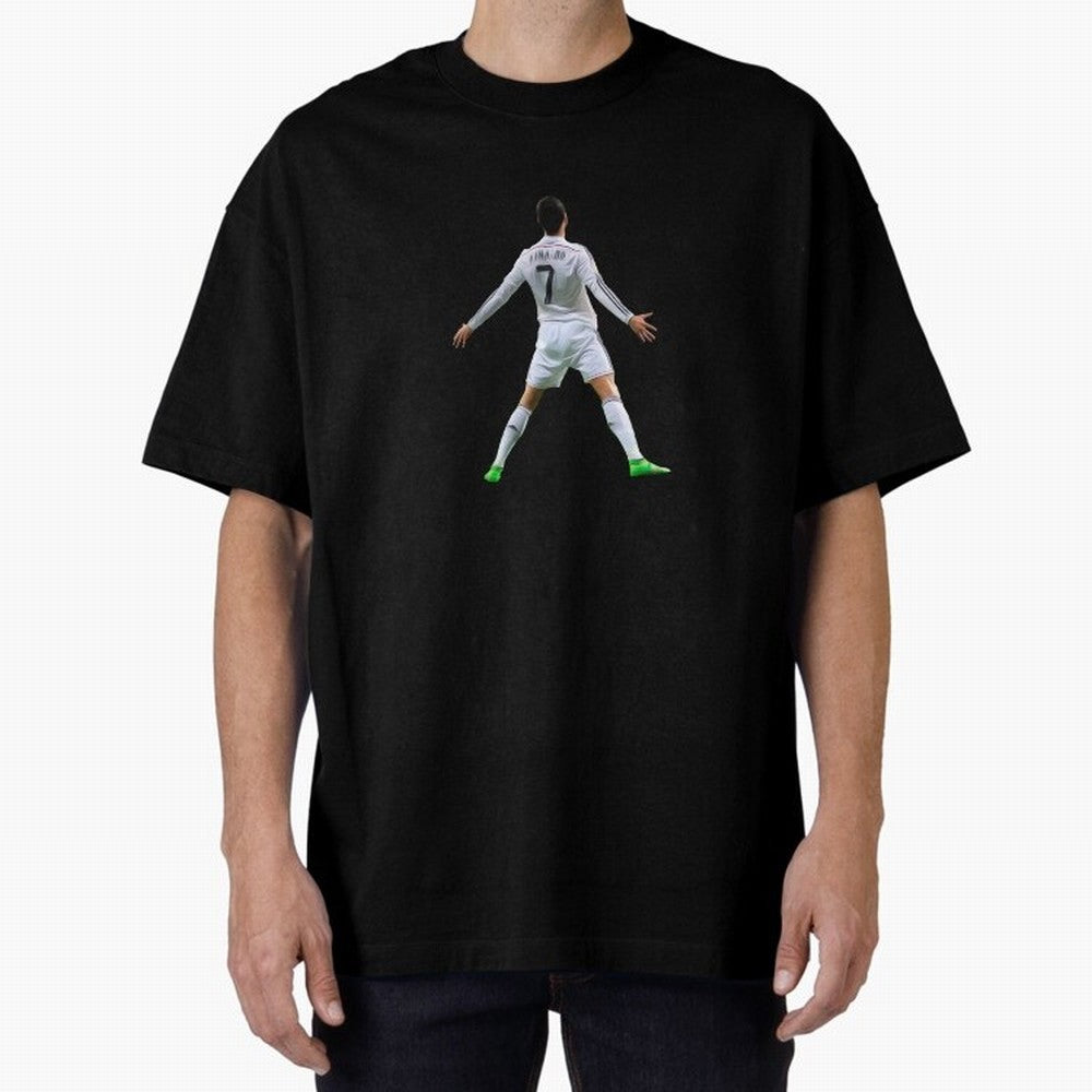 DESIGN CRISTIANO RONALDO CR7 STICKER Oversized T-Shirt Celebrate Soccer Greatness during Match Day Hype around FIFA World Cup 2026, Messi, Brazil, Vintage Soccer Flavor, Modern Football Stars, National Flags and Final Night Emotion; Made for