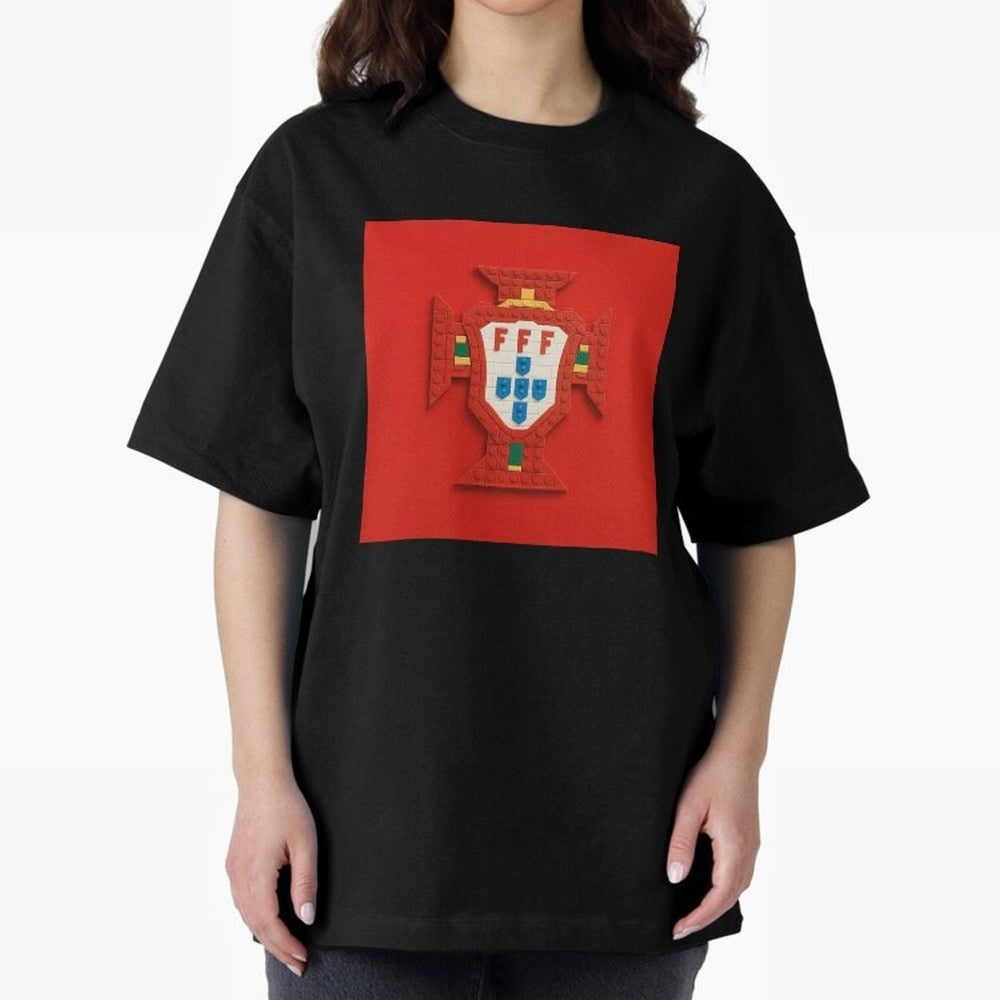 Portugal Blocks Oversized T-Shirt Cheer through Every Moment of FIFA World Cup 2026 USA Canada Mexico for Fans of Messi, Neymar and Mbappe and Argentina, France and Brazil, Bringing Game Day Rituals, Football Legends, Country Pride and the Road to