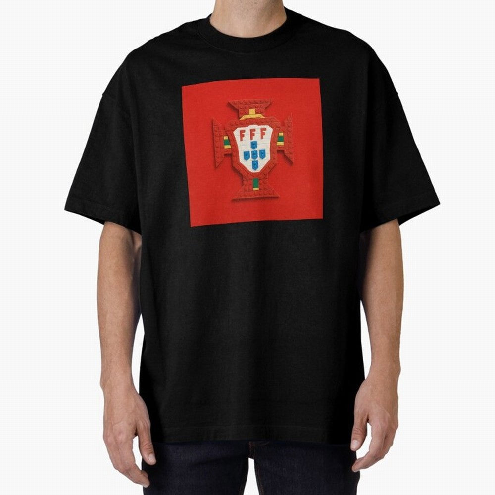 Portugal Blocks Oversized T-Shirt Cheer through Every Moment of FIFA World Cup 2026 USA Canada Mexico for Fans of Messi, Neymar and Mbappe and Argentina, France and Brazil, Bringing Game Day Rituals, Football Legends, Country Pride and the Road to