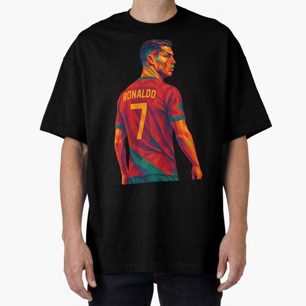 Cristiano Ronaldo Oversized T-Shirt Celebrate Soccer Greatness during Global Football Passion for FIFA World Cup 2026 USA Canada Mexico, Inspired by Cristiano Ronaldo, Haaland and CR7, England and Germany, Worldwide Fan Energy, Dramatic Goals,