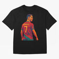 Cristiano Ronaldo Oversized T-Shirt Celebrate Soccer Greatness during Global Football Passion for FIFA World Cup 2026 USA Canada Mexico, Inspired by Cristiano Ronaldo, Haaland and CR7, England and Germany, Worldwide Fan Energy, Dramatic Goals,