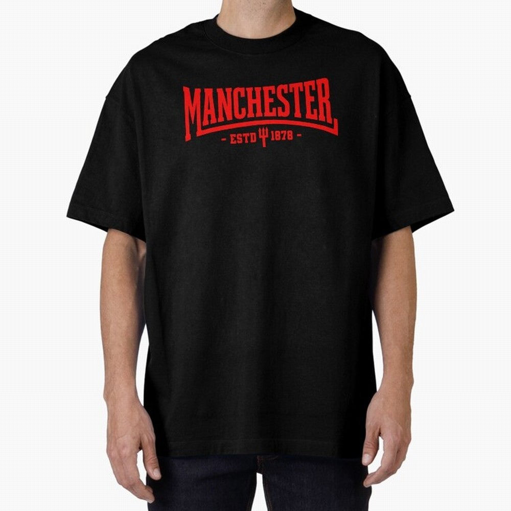Manchester United 1878 Oversized T-Shirt Celebrate the Magic of FIFA World Cup 2026 Group Stage with Messi, Portugal Energy, Retro Football Energy, Iconic Rivalries, Trophy Chase Drama and Stadium Atmosphere; Made for Die Hard Supporters, Soccer