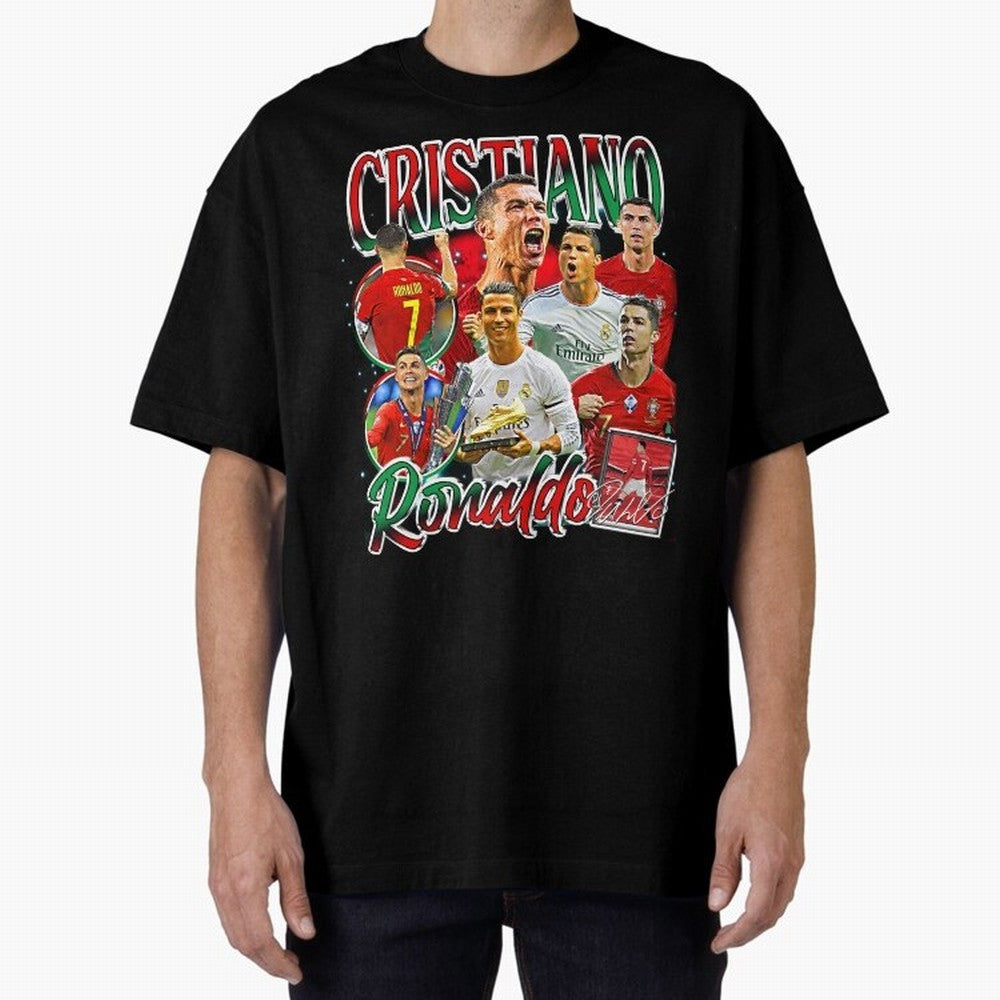 Cristiano Ronaldo Premium Quality Oversized T-Shirt Celebrate Global Passion for FIFA World Cup 2026 Group Stage Spirit, Filled with Argentina, France and Brazil, Cristiano Ronaldo, Stadium Memories, Football Loyalty, International Chants and
