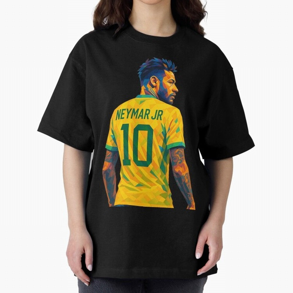 Neymar Jr Oversized T-Shirt Turn Up for FIFA World Cup 2026 USA Canada Mexico for Fans of CR7 and Messi and Argentina and Brazil, Bringing Fan Favorite Moments, National Team Passion, Big Match Drama and Soccer History; Built for Supporters Chasing