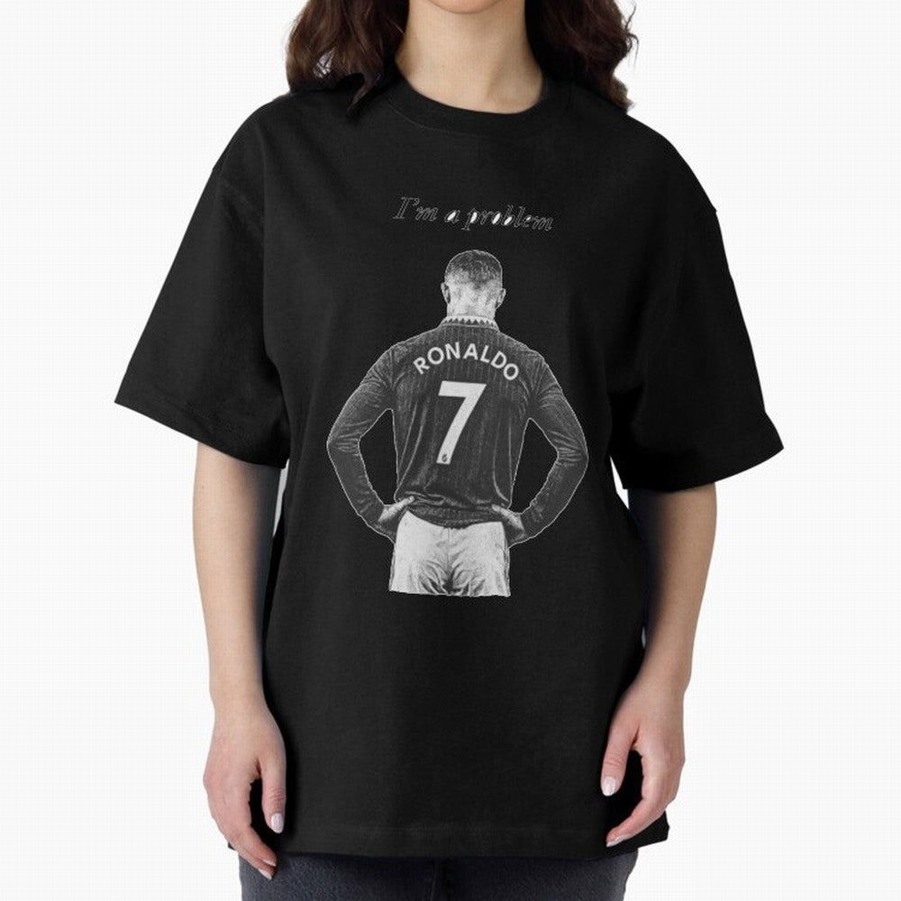 Ronaldo Problem Oversized T-Shirt Bring Home Match Day Hype around FIFA World Cup 2026, Messi and Cristiano Ronaldo, France and Portugal, Supporter Pride, Iconic Celebrations, Legendary Names and Global Match Day Energy; Great for Supporters Who