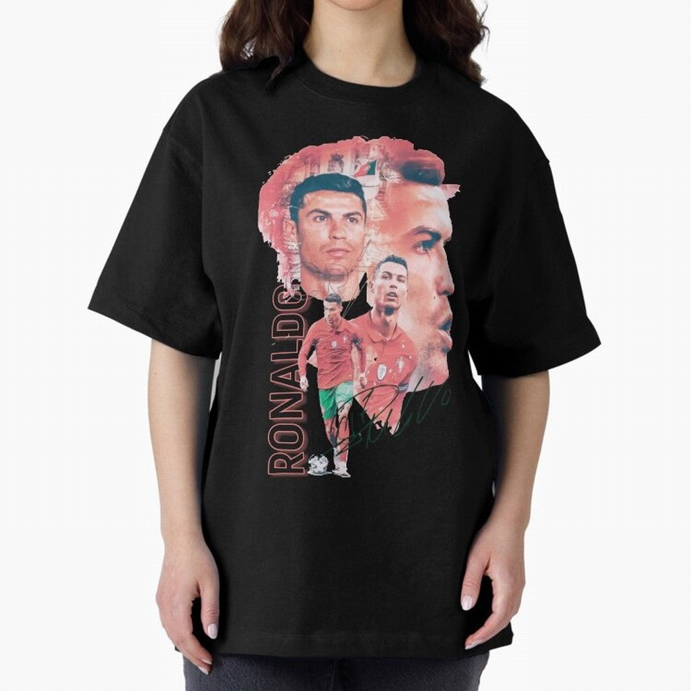 Cristiano Ronaldo Design Oversized T-Shirt Experience the FIFA World Cup 2026 Group Stage Journey through Messi and Cristiano Ronaldo Highlights, Argentina and Brazil Pride, Soccer Culture, Superstar Moments, National Team Dreams and Competitive