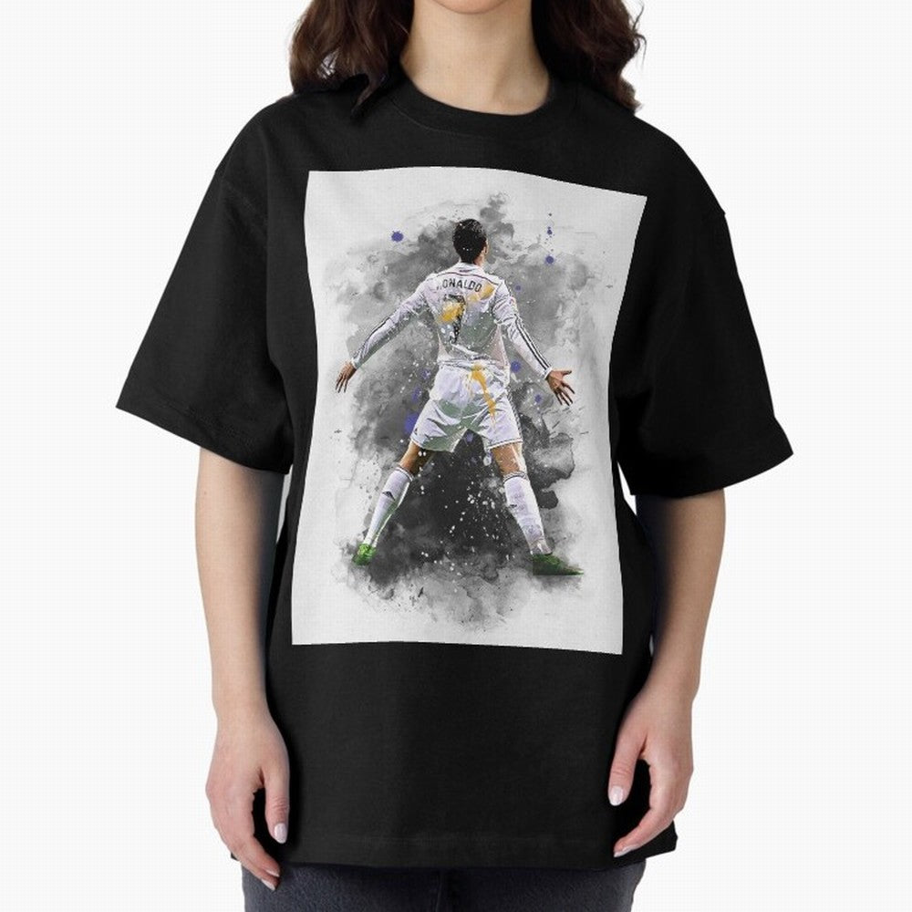 Cristiano Ronaldo 7 Oversized T-Shirt Show Passion for the Stars of Match Day Hype around FIFA World Cup 2026 Group Stage, Haaland and Mbappe, Spain and Netherlands, Soccer Culture, Superstar Moments, National Team Dreams and Competitive Fire;