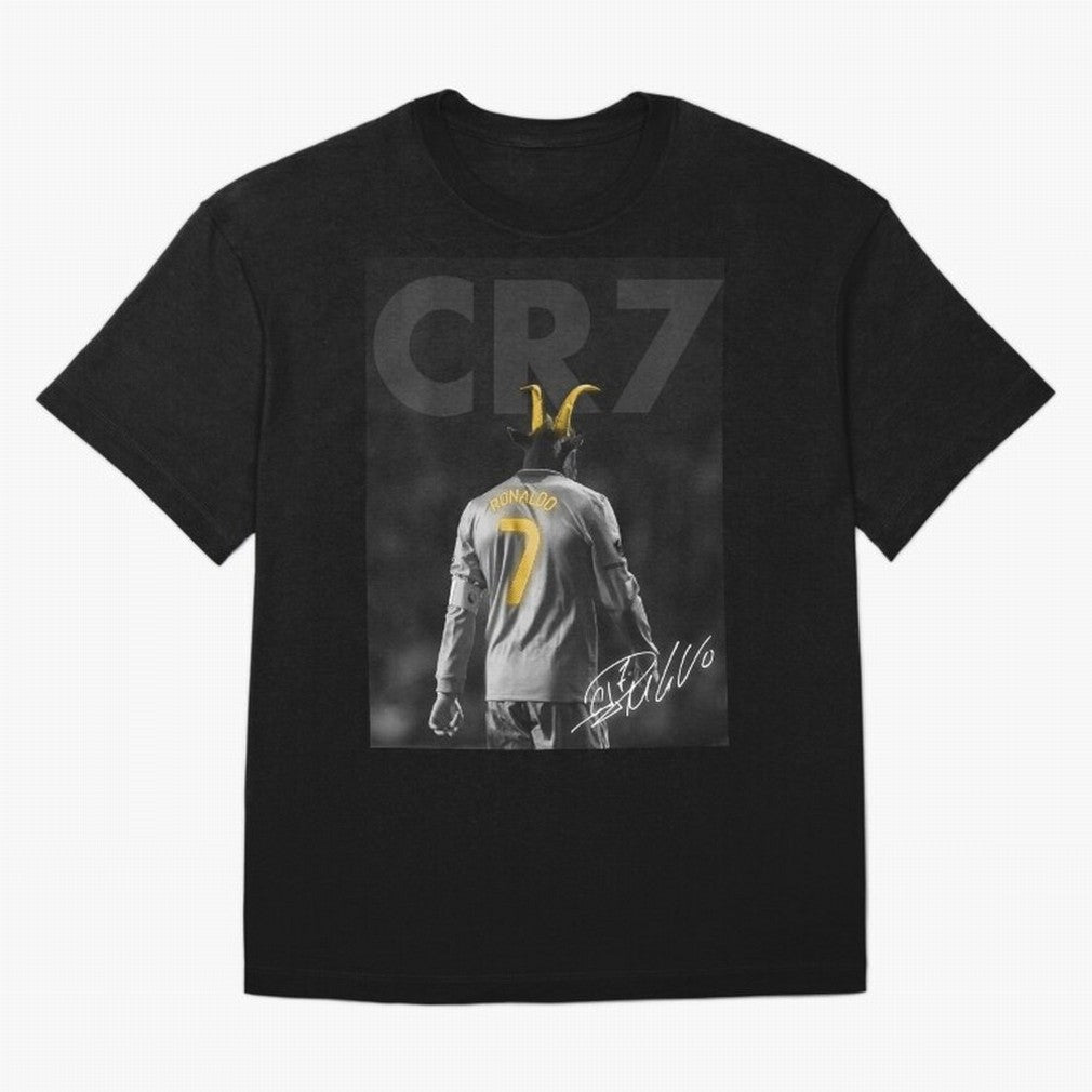 CR7 The Goat Poster Oversized T-Shirt Experience the Global Stage of FIFA World Cup 2026 USA Canada Mexico Spirit, Built around Spain, Neymar, Haaland and Cristiano Ronaldo, Global Supporter Spirit, Legendary Goals, National Colors and Tournament