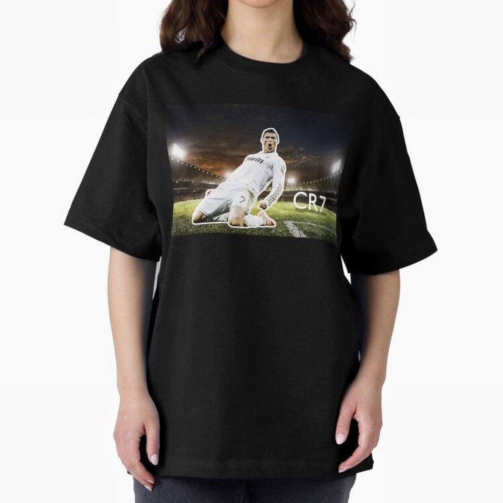 Cristiano Ronaldo Celebration Scene Oversized T-Shirt Bring Champion Energy into the FIFA World Cup 2026 USA Canada Mexico Journey through Mbappe Highlights, France Pride, Football Festival Excitement, Trophy Ambitions, Country Rivalries and Star