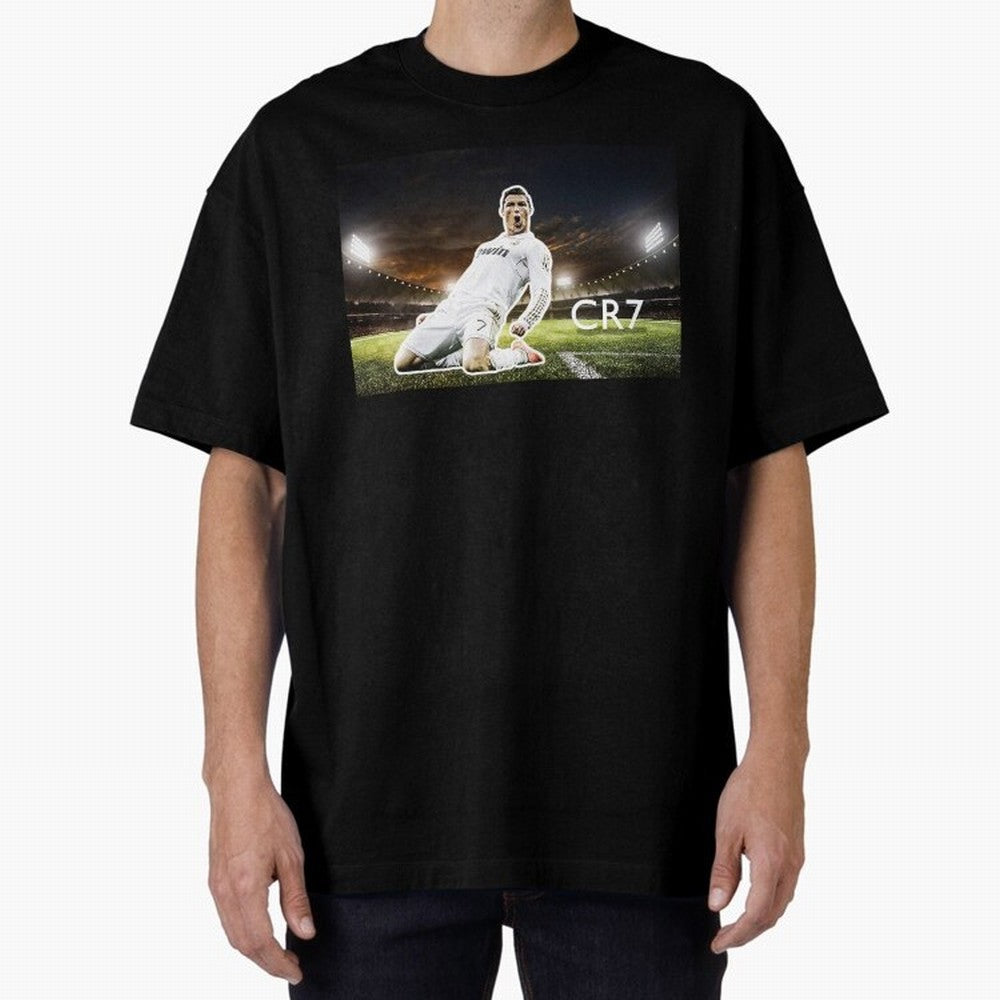 Cristiano Ronaldo Celebration Scene Oversized T-Shirt Bring Champion Energy into the FIFA World Cup 2026 USA Canada Mexico Journey through Mbappe Highlights, France Pride, Football Festival Excitement, Trophy Ambitions, Country Rivalries and Star