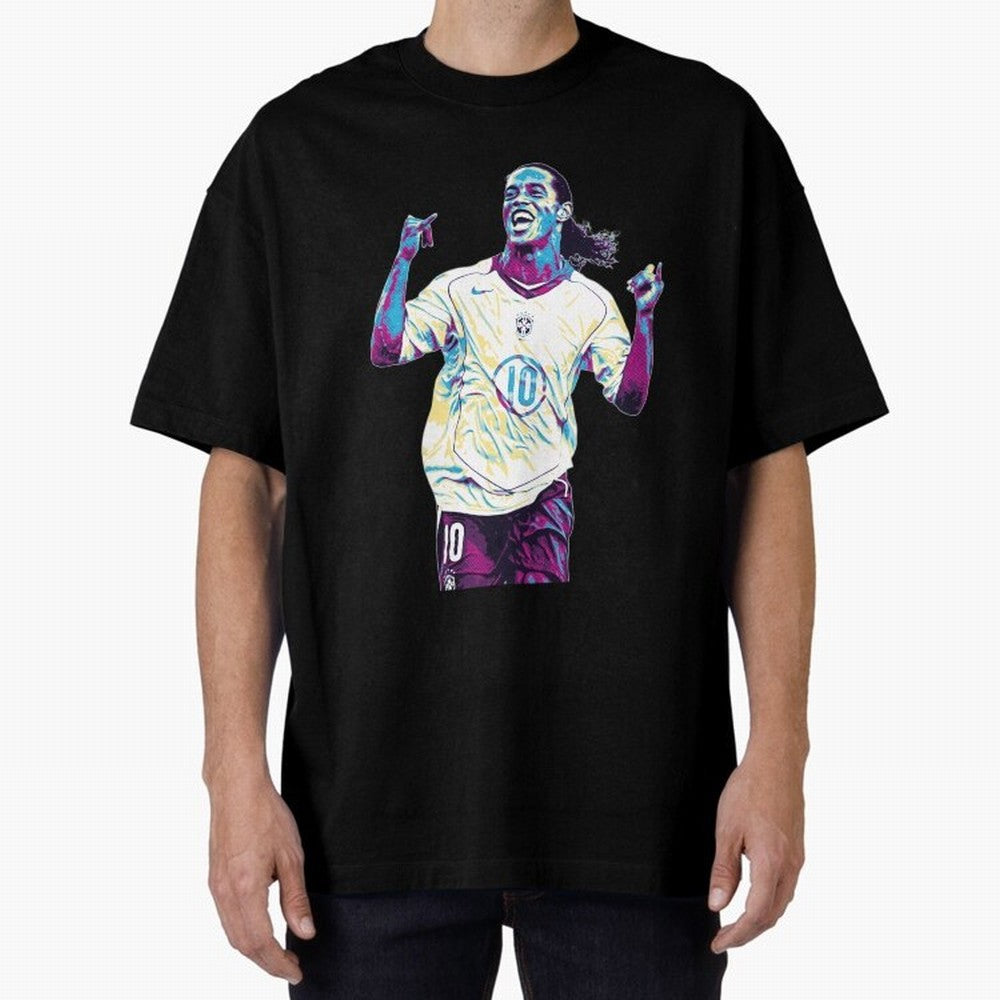 Ronaldinho brazil team Oversized T-Shirt Celebrate Football Dreams Across FIFA World Cup 2026 USA Canada Mexico Driven by Messi, England Energy, Game Day Rituals, Football Legends, Country Pride and the Road to the Final; Created for Match Day