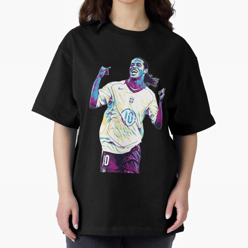 Ronaldinho brazil team Oversized T-Shirt Celebrate Football Dreams Across FIFA World Cup 2026 USA Canada Mexico Driven by Messi, England Energy, Game Day Rituals, Football Legends, Country Pride and the Road to the Final; Created for Match Day