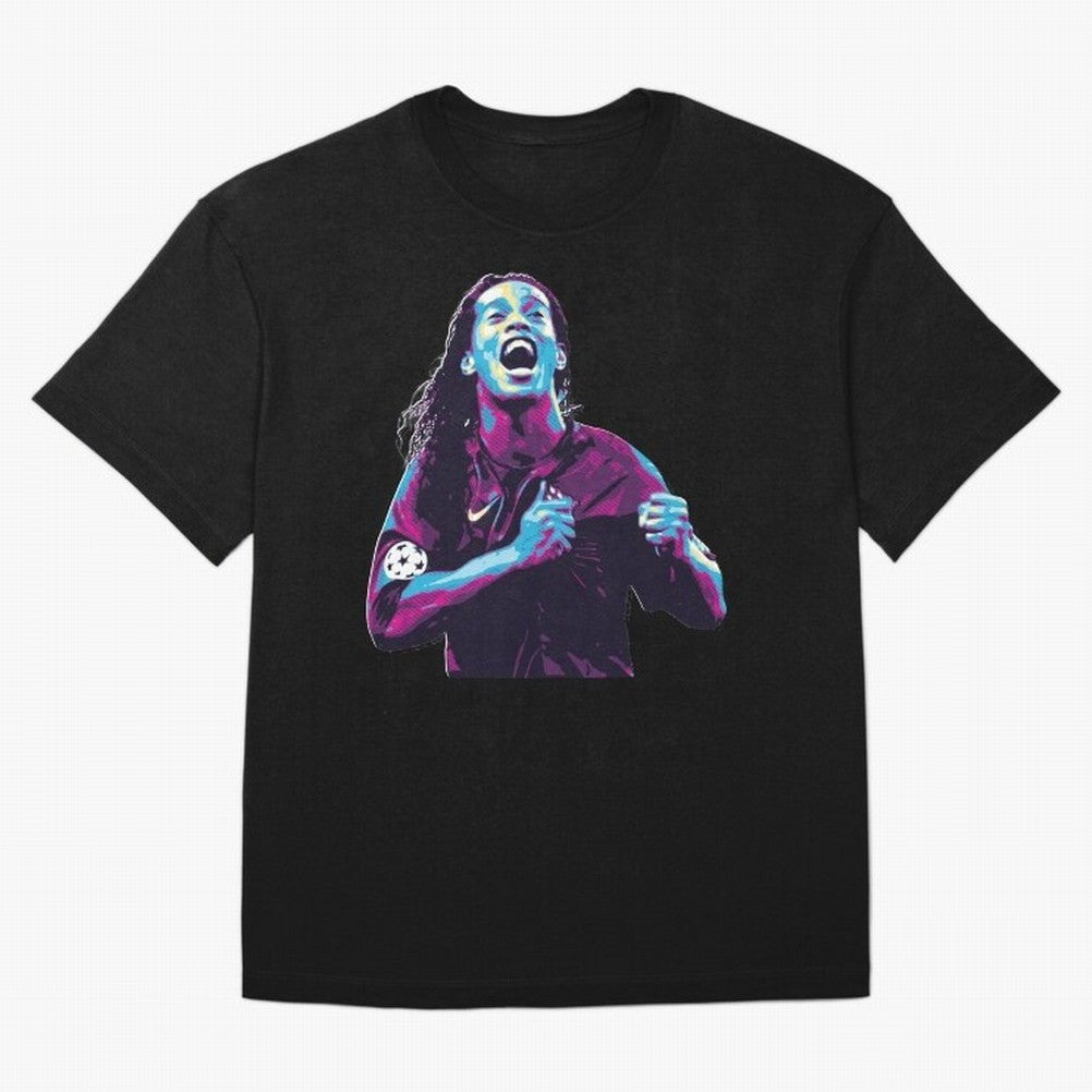 ronaldinho Oversized T-Shirt Step into FIFA World Cup 2026 USA Canada Mexico for Fans of Mbappe and Neymar and Netherlands, Bringing Football History, Final Match Energy, Crowd Noise and Once in a Lifetime Moments; Perfect for Fans, Collectors,