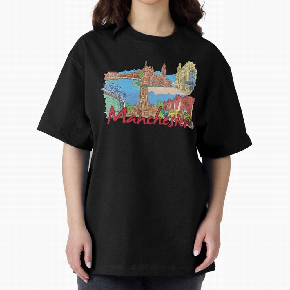 Manchester Oversized T-Shirt Back the Journey through FIFA World Cup 2026 Group Stage Spirit, Capturing France and Portugal, Messi and Cristiano Ronaldo, Worldwide Fan Energy, Dramatic Goals, Stadium Lights and Championship Celebrations; Perfect