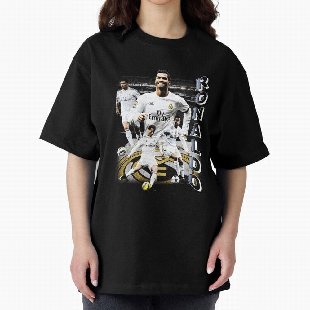 Cristiano Ronaldo Vintage Oversized T-Shirt Celebrate Classic Football Spirit in FIFA World Cup 2026 Group Stage Spirit, Made for Argentina and Brazil, Haaland, Football Passion, Legendary Performances, Festival Vibes and Supporter Community;