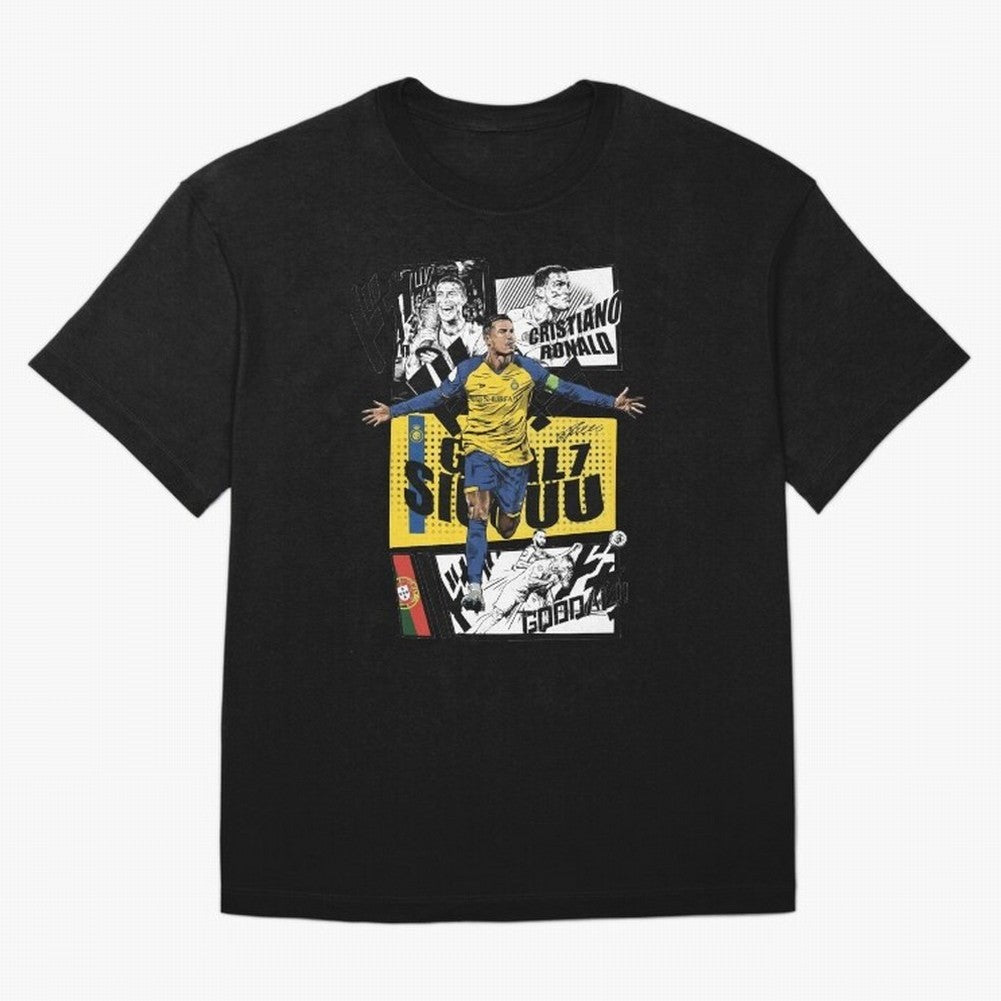 Cristiano Ronaldo CR7 Scorer Oversized T-Shirt Show Your Love for FIFA World Cup 2026 Group Stage for Fans of Messi, CR7 and Mbappe and England, France and Netherlands, Bringing Classic Soccer Heritage, Championship Pressure, Fan Loyalty and