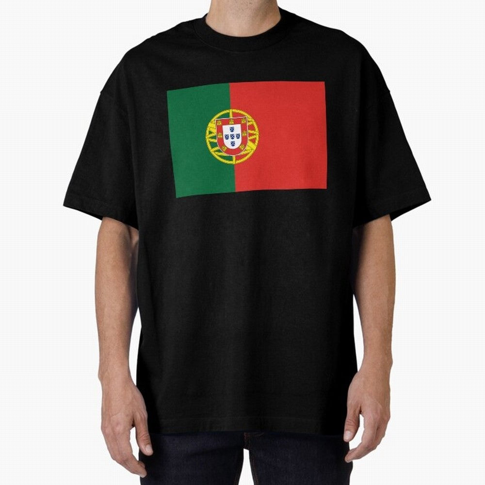 Portugal Flag Oversized T-Shirt Celebrate Every Goal in Global Football Passion for FIFA World Cup 2026 USA Canada Mexico, Inspired by Neymar, Haaland and Cristiano Ronaldo, France, Football History, Final Match Energy, Crowd Noise and Once in a