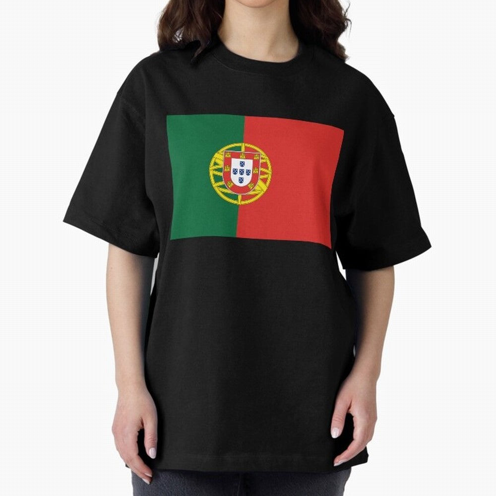 Portugal Flag Oversized T-Shirt Celebrate Every Goal in Global Football Passion for FIFA World Cup 2026 USA Canada Mexico, Inspired by Neymar, Haaland and Cristiano Ronaldo, France, Football History, Final Match Energy, Crowd Noise and Once in a