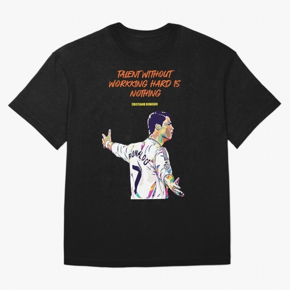 Cristiano Ronaldo Motivational Quote Oversized T-Shirt Celebrate the Next Chapter of FIFA World Cup 2026 for Fans of Haaland and Mbappe and France and Portugal, Bringing Champion Mindset, Group Stage Buzz, Knockout Tension and Passionate Fan