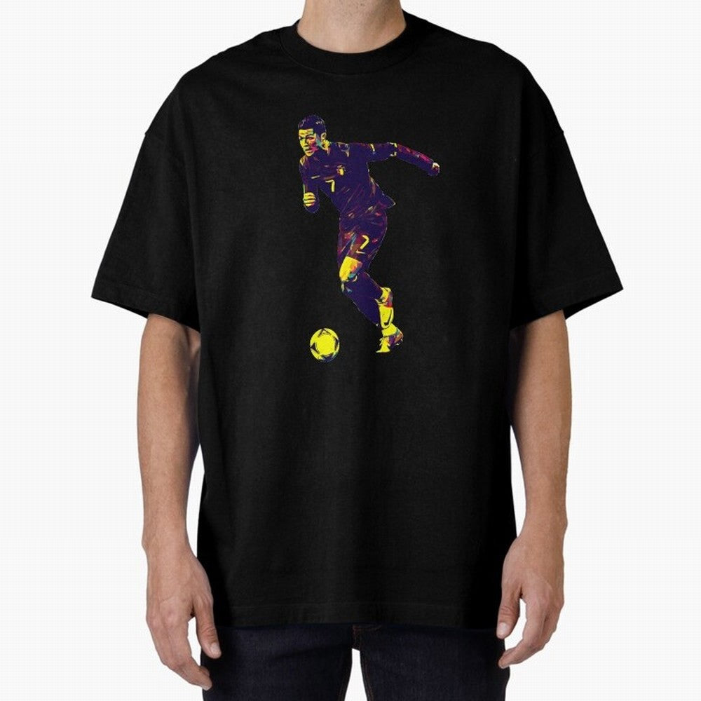 Cristiano Ronaldo Oversized T-Shirt Enjoy FIFA World Cup 2026 Spirit, Celebrating Spain, CR7 and Messi, Soccer Culture, Superstar Moments, National Team Dreams and Competitive Fire; Perfect for People Who Love Argentina, Brazil, France, England,