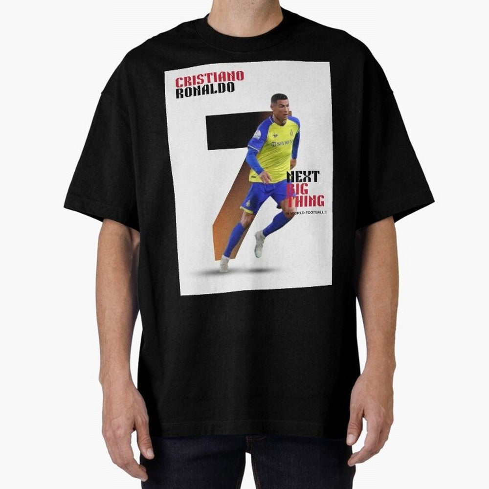 Cristiano Ronaldo (CR7) Oversized T-Shirt Represent Match Day Hype around FIFA World Cup 2026 Group Stage, Mbappe, Brazil, Portugal and Argentina, Goal Celebration Energy, Supporter Heritage, Football Icons and Worldwide Tournament Joy; Great for