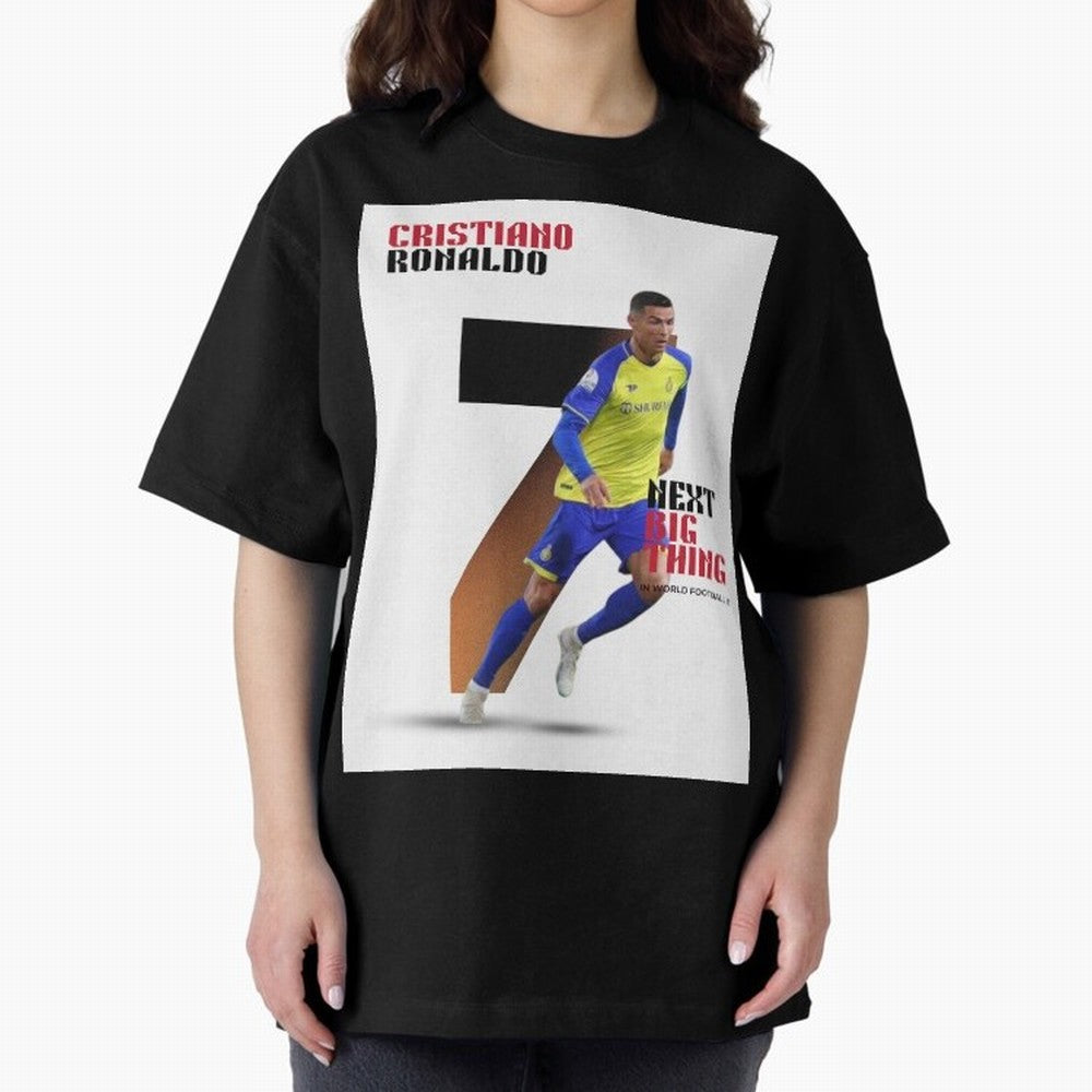 Cristiano Ronaldo (CR7) Oversized T-Shirt Represent Match Day Hype around FIFA World Cup 2026 Group Stage, Mbappe, Brazil, Portugal and Argentina, Goal Celebration Energy, Supporter Heritage, Football Icons and Worldwide Tournament Joy; Great for