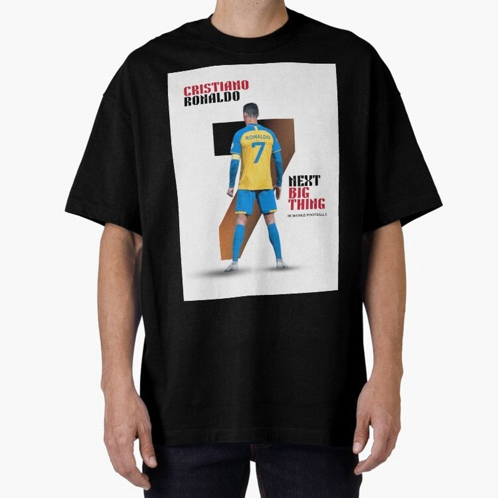 Cristiano Ronaldo Oversized T-Shirt Follow Global Football Passion for FIFA World Cup 2026, Celebrating Haaland, Portugal, Spain and Germany, Stadium Chants, National Pride, Trophy Dreams and Unforgettable Football Memories; Ideal for Passionate