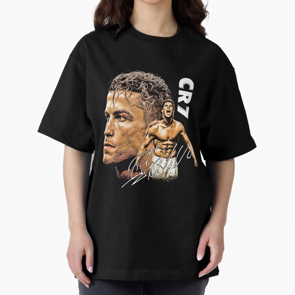 Cristiano Ronaldo Football Legend T-Shirt Oversized T-Shirt Bring a Champion Mindset to FIFA World Cup 2026 USA Canada Mexico for Fans of CR7 and Messi and Argentina, Bringing Vintage Soccer Flavor, Modern Football Stars, National Flags and Final