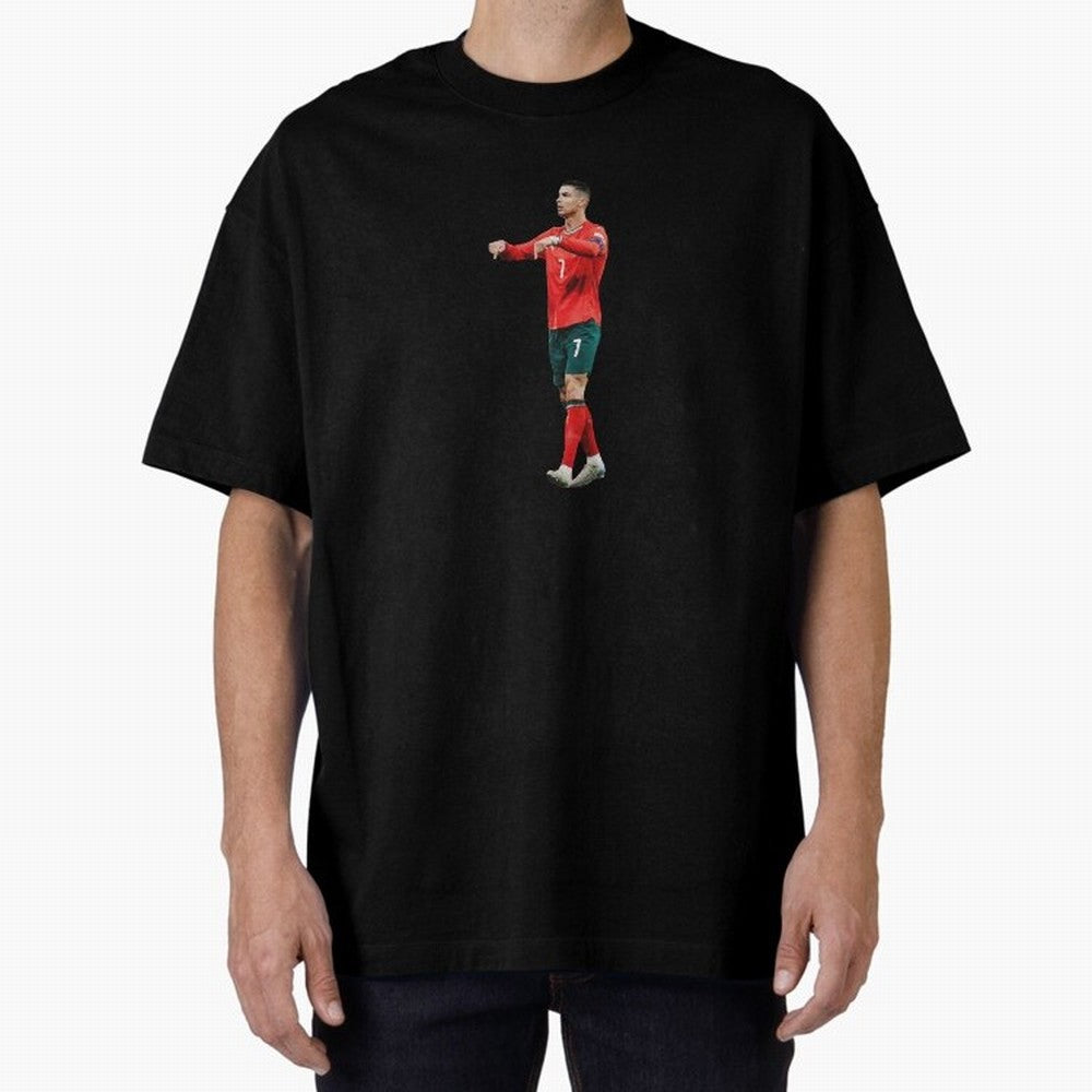 Cristiano Ronaldo siuuuuuu Oversized T-Shirt Celebrate Soccer Greatness during the FIFA World Cup 2026 USA Canada Mexico Journey through Cristiano Ronaldo Highlights, France and Portugal Pride, Classic Soccer Heritage, Championship Pressure, Fan