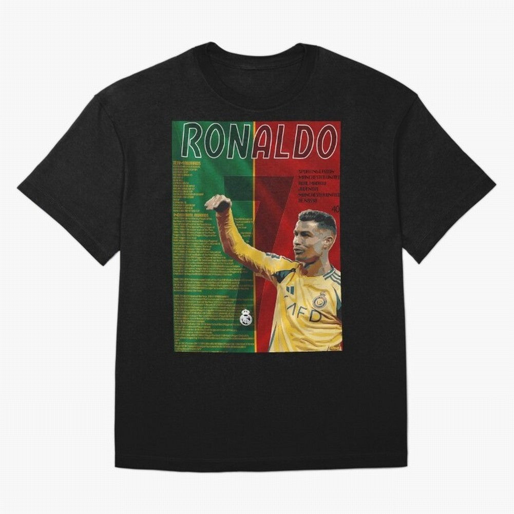 cristiano ronaldo 40th birthday tribute poster Oversized T-Shirt Show Match Day Excitement for FIFA World Cup 2026 Group Stage Capturing Messi and Cristiano Ronaldo, Portugal, Spain and Germany Energy, Global Supporter Spirit, Legendary Goals,