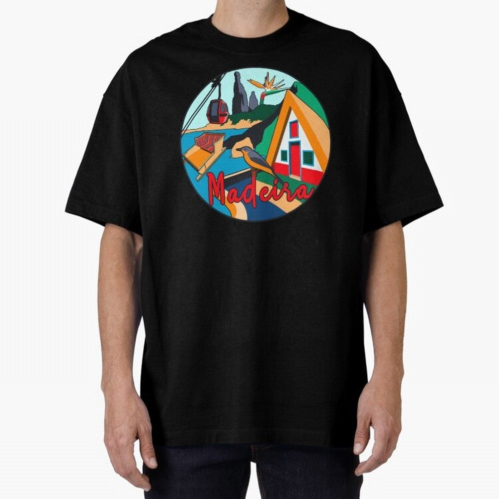 Madeira Oversized T-Shirt Bring Stadium Energy to FIFA World Cup 2026 Group Stage Capturing Haaland, England Energy, Game Day Rituals, Football Legends, Country Pride and the Road to the Final; Ideal for Passionate Fans Who Love Underdog Stories,