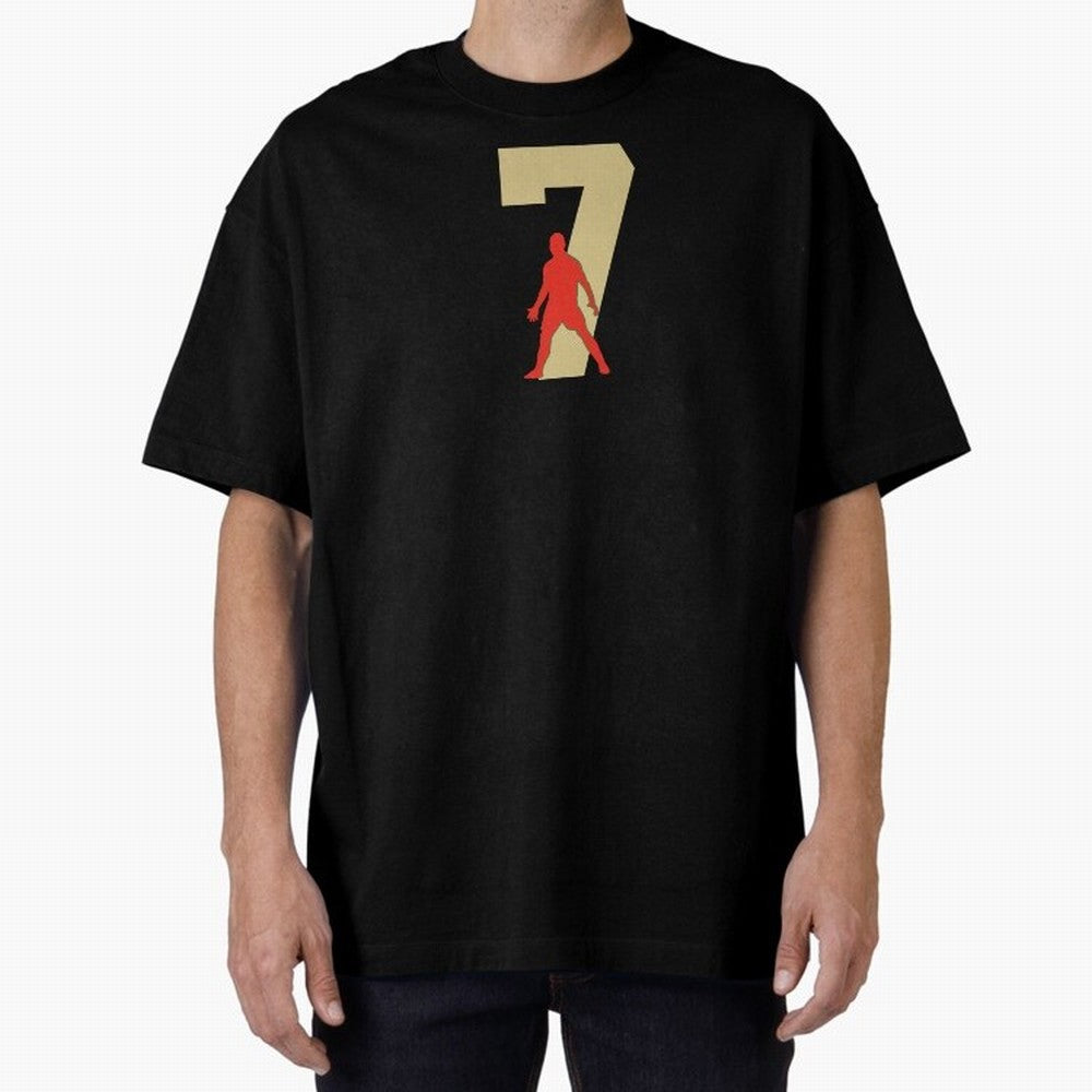 Ronaldo 7 Soccer Icon Oversized T-Shirt Celebrate Global Passion for FIFA World Cup 2026 Highlighting Haaland, Argentina, France and Brazil Energy, Match Day Excitement, Supporter Culture, Golden Goals and Global Football Passion; Made for