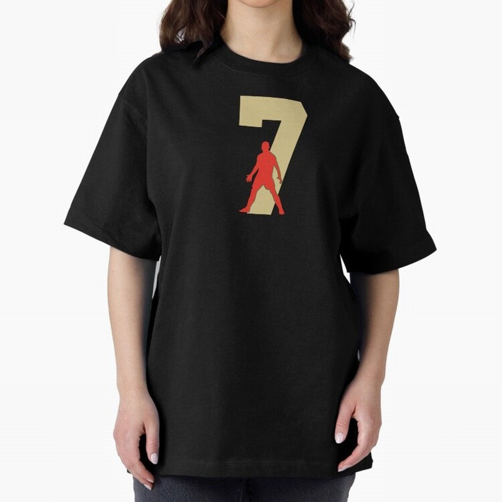 Ronaldo 7 Soccer Icon Oversized T-Shirt Celebrate Global Passion for FIFA World Cup 2026 Highlighting Haaland, Argentina, France and Brazil Energy, Match Day Excitement, Supporter Culture, Golden Goals and Global Football Passion; Made for
