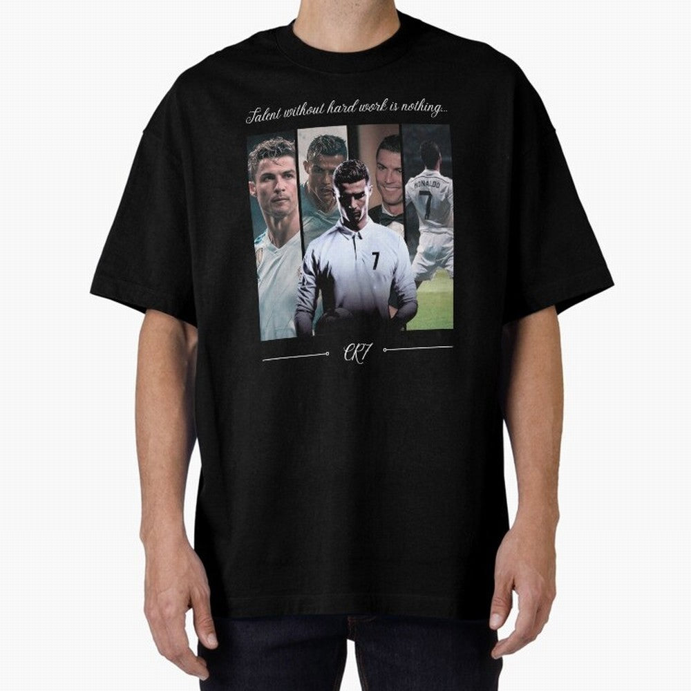 Ronaldo CR7 Oversized T-Shirt Relive Legendary Nights from FIFA World Cup 2026 Group Stage Spirit, Made for Spain, Mbappe, Tournament Hype, Historic Matchups, Family Viewing Parties and Global Sports Pride; Ideal for Football Dads, Football Moms,