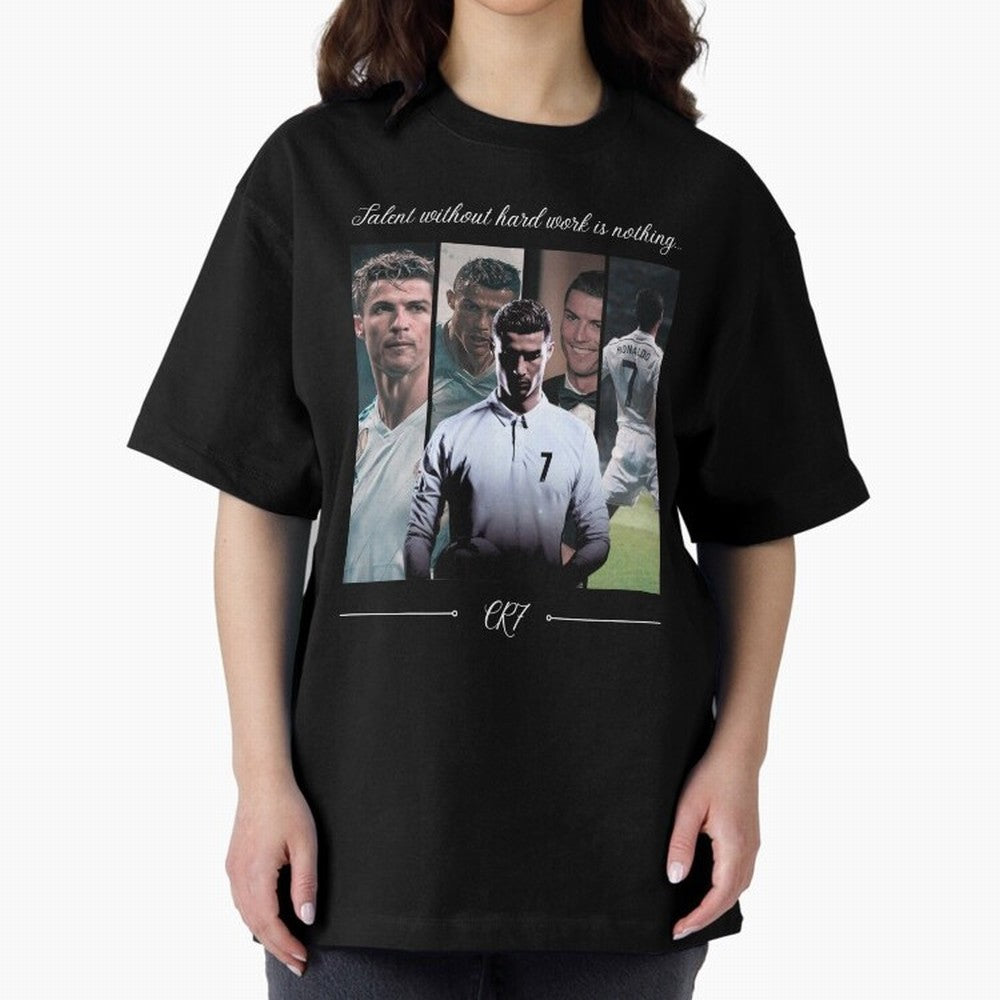 Ronaldo CR7 Oversized T-Shirt Relive Legendary Nights from FIFA World Cup 2026 Group Stage Spirit, Made for Spain, Mbappe, Tournament Hype, Historic Matchups, Family Viewing Parties and Global Sports Pride; Ideal for Football Dads, Football Moms,