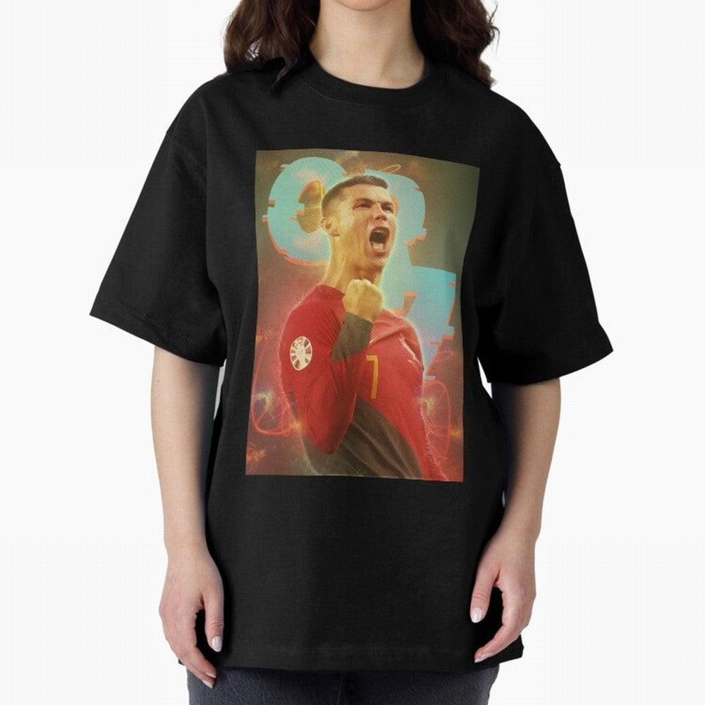 Ronaldo selebration Oversized T-Shirt Represent Football Lovers during Match Day Hype around FIFA World Cup 2026, Neymar, England, Football History, Final Match Energy, Crowd Noise and Once in a Lifetime Moments; Made for Die Hard Supporters,
