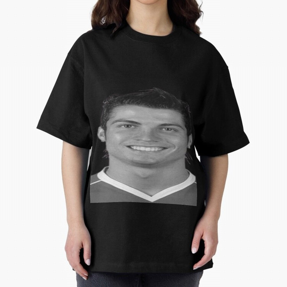 Cristiano Ronaldo Oversized T-Shirt Honor Football Greatness during FIFA World Cup 2026 for Fans of Mbappe and Brazil, Bringing Football History, Final Match Energy, Crowd Noise and Once in a Lifetime Moments; Perfect for Supporters Who Want Bold