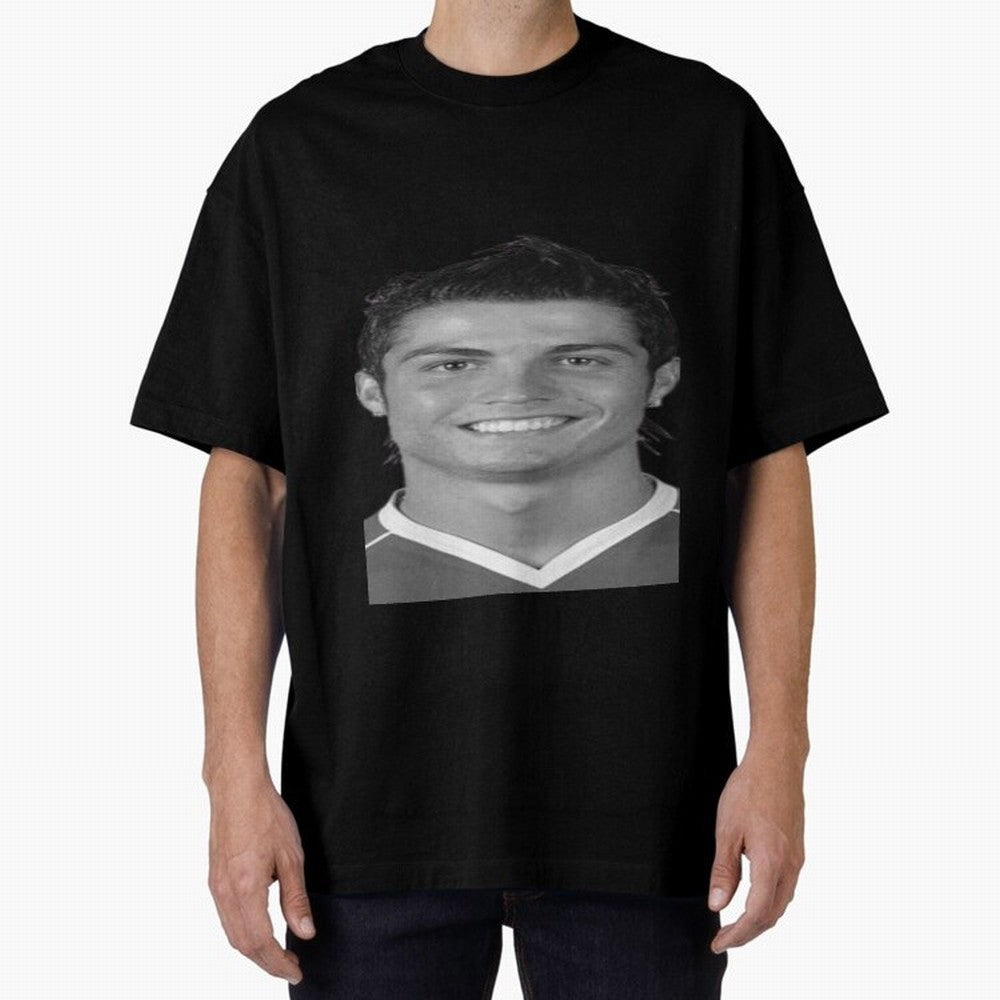 Cristiano Ronaldo Oversized T-Shirt Honor Football Greatness during FIFA World Cup 2026 for Fans of Mbappe and Brazil, Bringing Football History, Final Match Energy, Crowd Noise and Once in a Lifetime Moments; Perfect for Supporters Who Want Bold