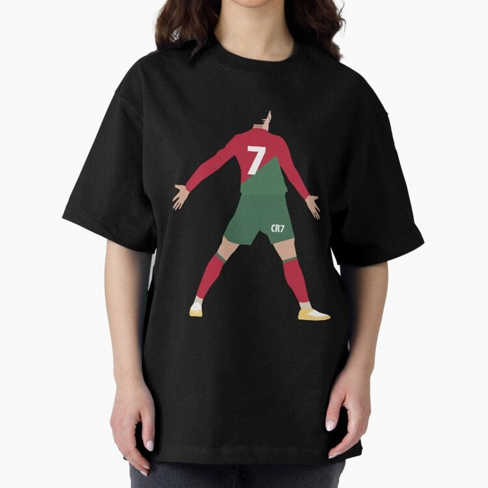 Cristiano Ronaldo illustration Oversized T-Shirt Join the Countdown to FIFA World Cup 2026 USA Canada Mexico with Cristiano Ronaldo, Haaland and CR7, Brazil Energy, Game Day Rituals, Football Legends, Country Pride and the Road to the Final; Ideal
