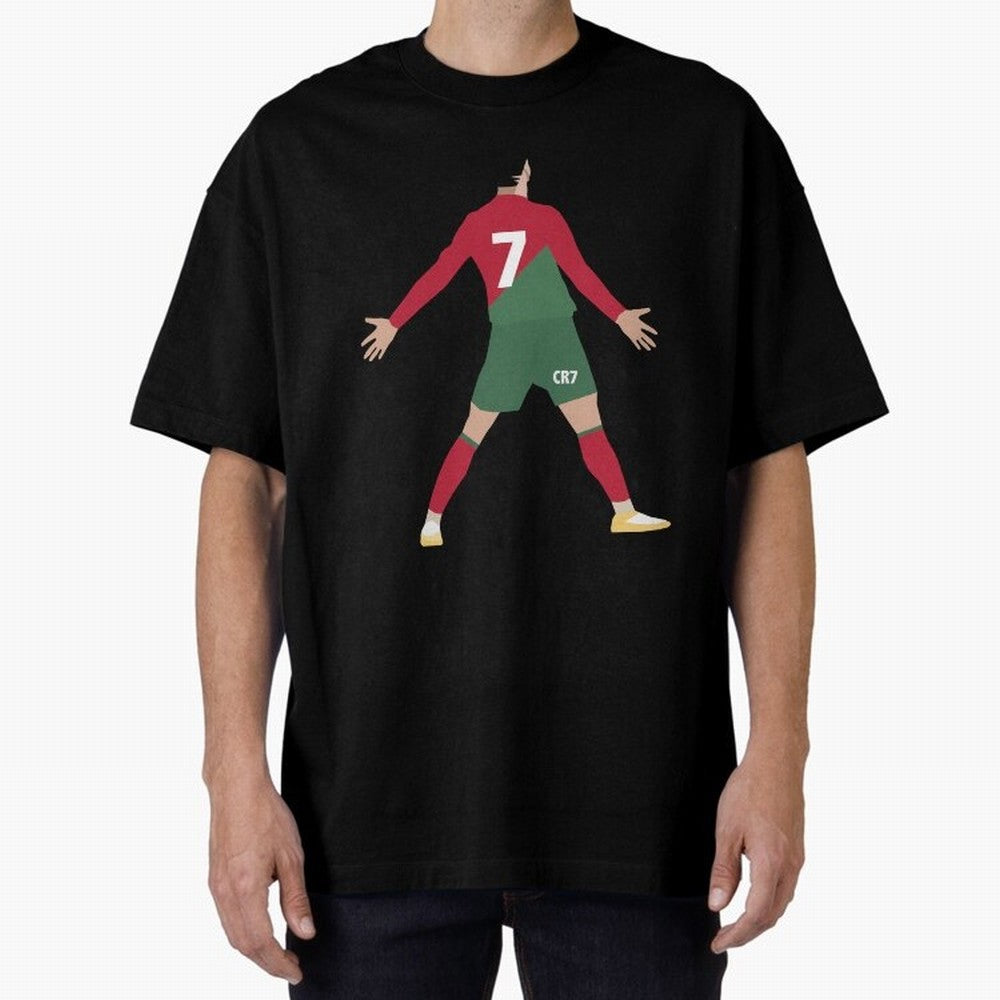 Cristiano Ronaldo illustration Oversized T-Shirt Join the Countdown to FIFA World Cup 2026 USA Canada Mexico with Cristiano Ronaldo, Haaland and CR7, Brazil Energy, Game Day Rituals, Football Legends, Country Pride and the Road to the Final; Ideal