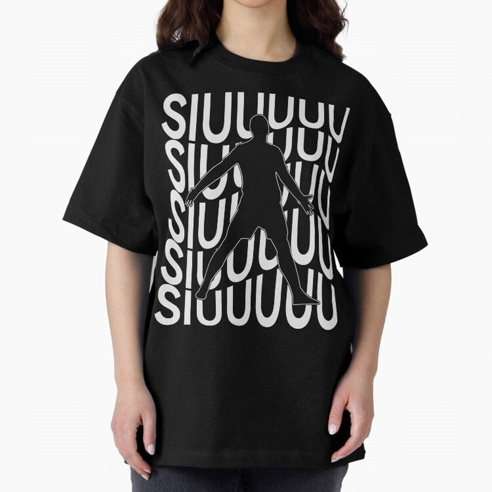 Siuuuuu Cute Soccer Present For Soccer Lovers Fan Kid's Boys Oversized T-Shirt Make the Season About Match Day Hype around FIFA World Cup 2026 USA Canada Mexico, Haaland, France, Sports Nostalgia, International Competition, Famous Players and
