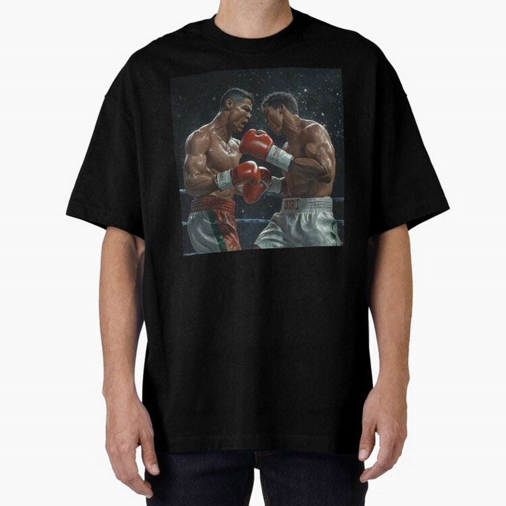 Cristiano Ronaldo vs Alvarez Canelo: Gaming Duel Between Legends Oversized T-Shirt Celebrate the Next Chapter of FIFA World Cup 2026 USA Canada Mexico Spirit, Capturing Argentina and Brazil, CR7 and Messi, Soccer Culture, Superstar Moments,