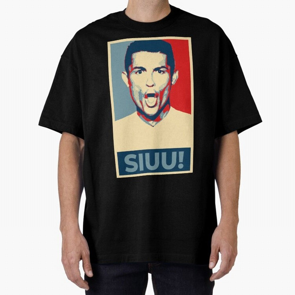 Ronaldo Siuu! - Hope Oversized T-Shirt Honor Champions and Dreams in Match Day Hype around FIFA World Cup 2026 Group Stage, Cristiano Ronaldo, Haaland and CR7, Spain, Tournament Hype, Historic Matchups, Family Viewing Parties and Global Sports