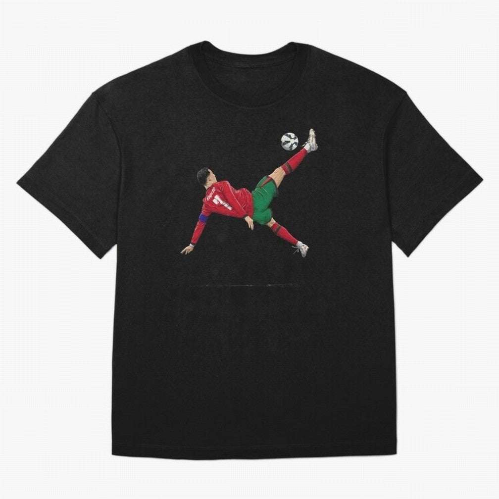 Ronaldo 910 Goal Bicycle Kick Oversized T-Shirt Bring Stadium Energy to FIFA World Cup 2026 Spirit, Highlighting Argentina, CR7 and Messi, Game Day Rituals, Football Legends, Country Pride and the Road to the Final; Great for Supporters Who Love