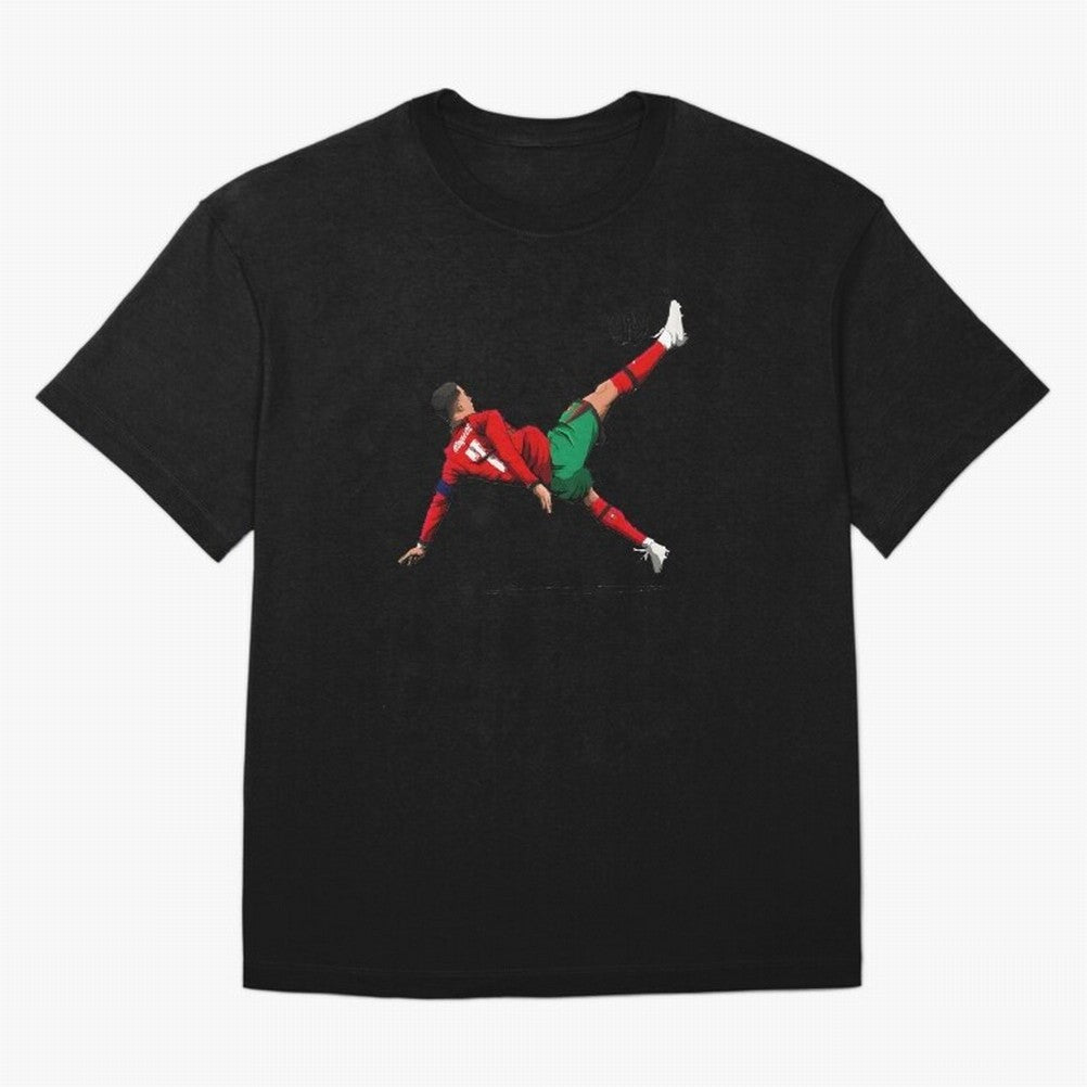 Cristiano Ronaldo 910th Goal Bicycle Kick Tribute Oversized T-Shirt Celebrate Global Passion for Global Football Passion for FIFA World Cup 2026, Filled with Neymar, Haaland and Cristiano Ronaldo, France, Stadium Chants, National Pride, Trophy