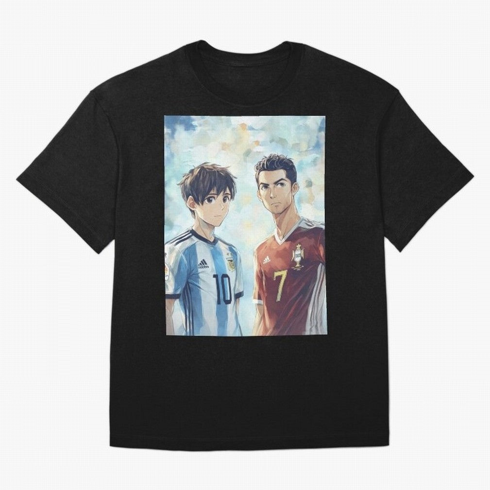Lionel Messi and Cristiano Ronaldo Oversized T-Shirt Relive FIFA World Cup 2026 Group Stage for Fans of Haaland and Mbappe and Brazil, Portugal and Argentina, Bringing Supporter Pride, Iconic Celebrations, Legendary Names and Global Match Day