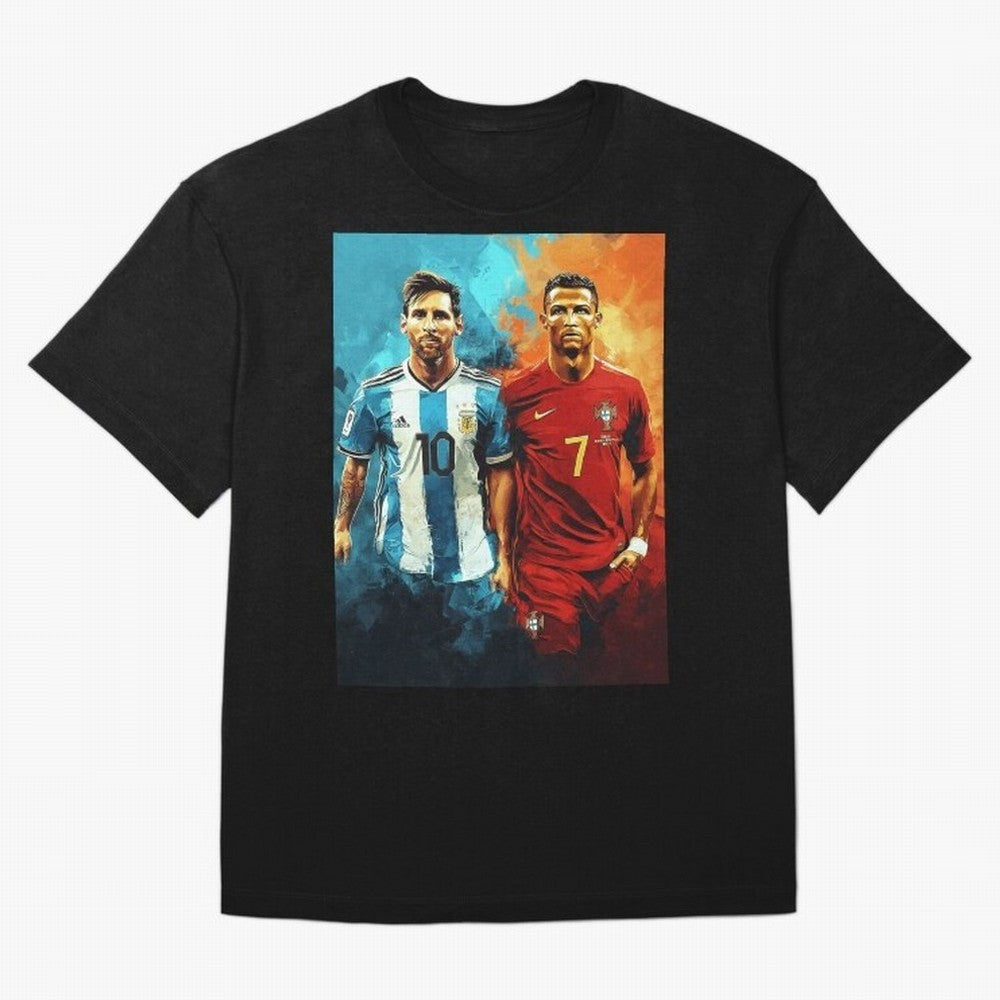 Lionel Messi and Cristiano Ronaldo Oversized T-Shirt Make Game Day About Match Day Hype around FIFA World Cup 2026, Mbappe and Neymar, France, Football Passion, Legendary Performances, Festival Vibes and Supporter Community; Created for Match Day