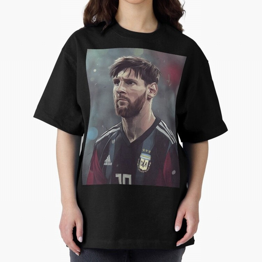 Lionel Messi Oversized T-Shirt Make the Season About Global Football Passion for FIFA World Cup 2026 USA Canada Mexico, Featuring Messi, CR7 and Mbappe, Argentina, France and Brazil, Championship Spirit, Famous Goals, Roaring Crowds and