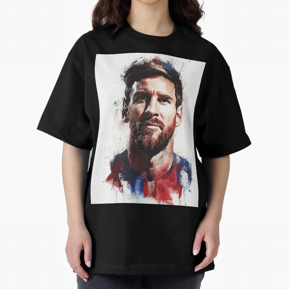 Lionel Messi Oversized T-Shirt Celebrate Unforgettable Nights in FIFA World Cup 2026 Spirit, Filled with Argentina, France and Brazil, Mbappe, Global Supporter Spirit, Legendary Goals, National Colors and Tournament Celebration; Made for Die Hard